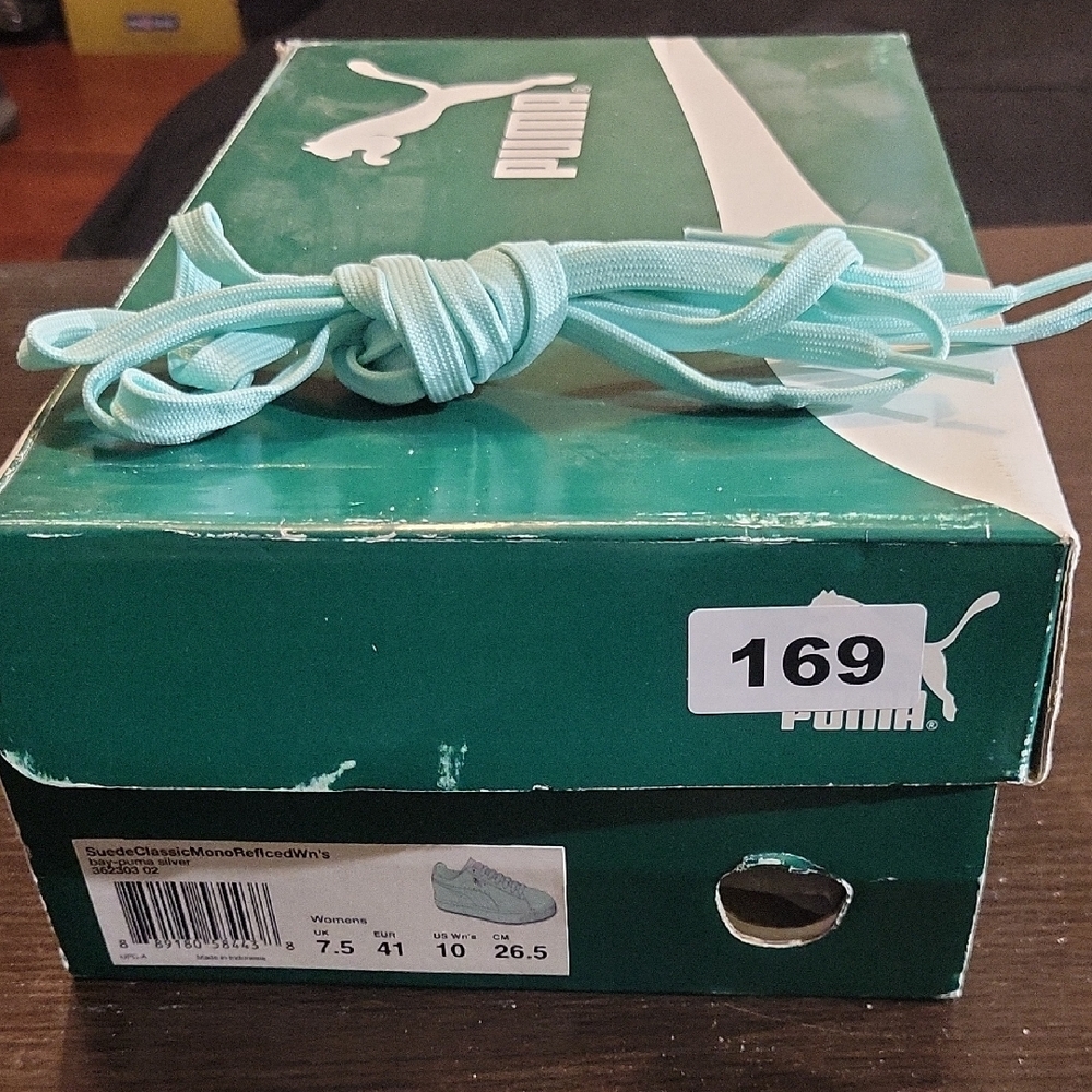 Puma Suede Classic Mono "Peppermint Green" (2018) W10/M8.5 NEW W/OG BOX - Picture 11 of 11